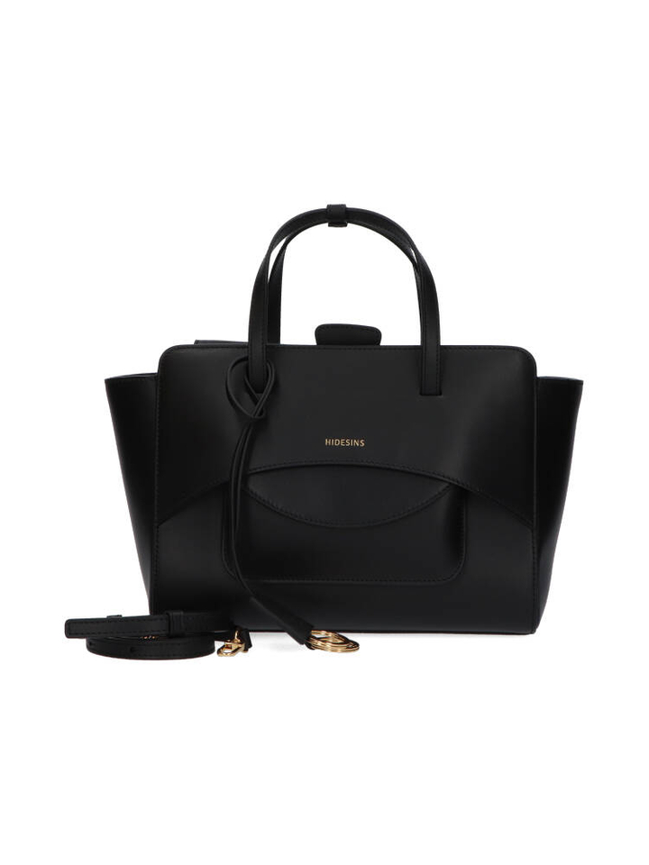 Zwarte handta Flap M Hidesins 