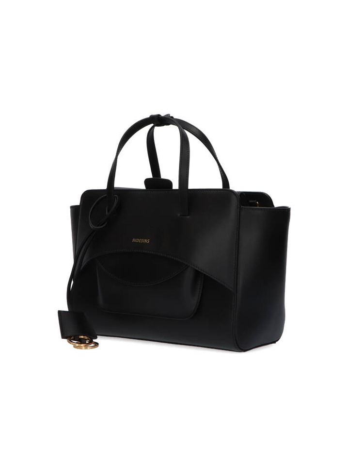 Zwarte handta Flap M Hidesins 