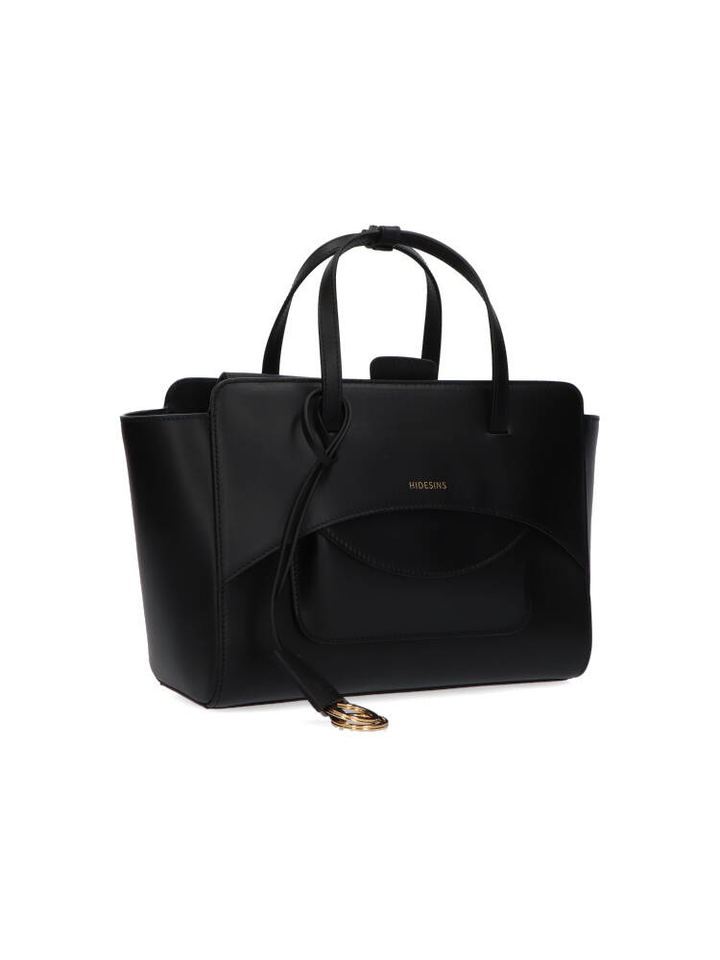 Zwarte handta Flap M Hidesins 