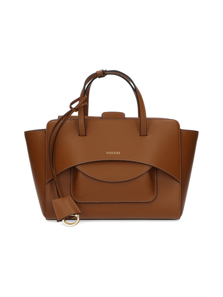 Caramel handtas Flap M Hidesins