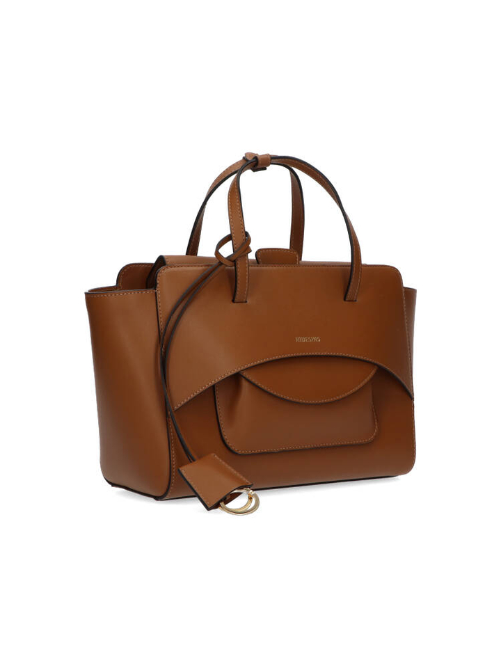 Caramel handtas Flap M Hidesins