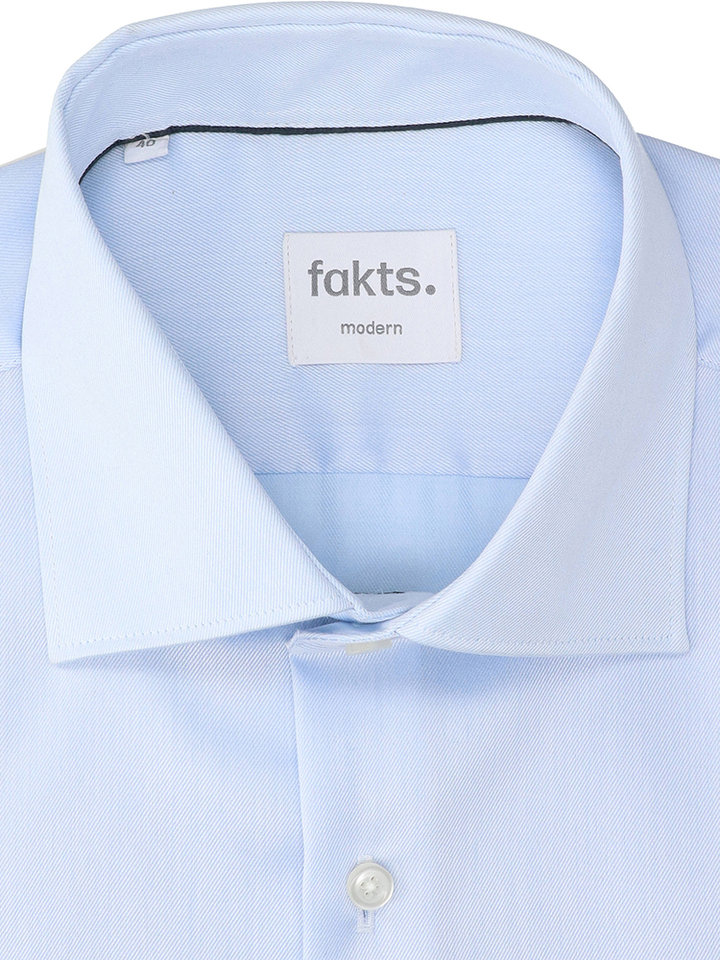 Lichtblauw katoenen hemd (regular fit) met lange mouwen Evo Fakts