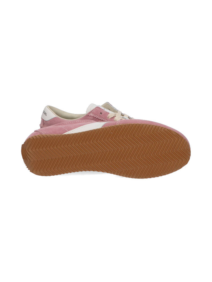 Roze lage sneakers met wit Philippe Model