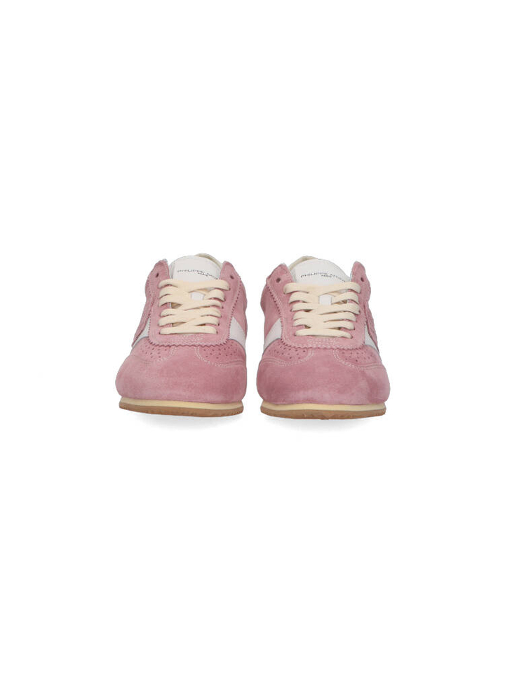 Roze lage sneakers met wit Philippe Model