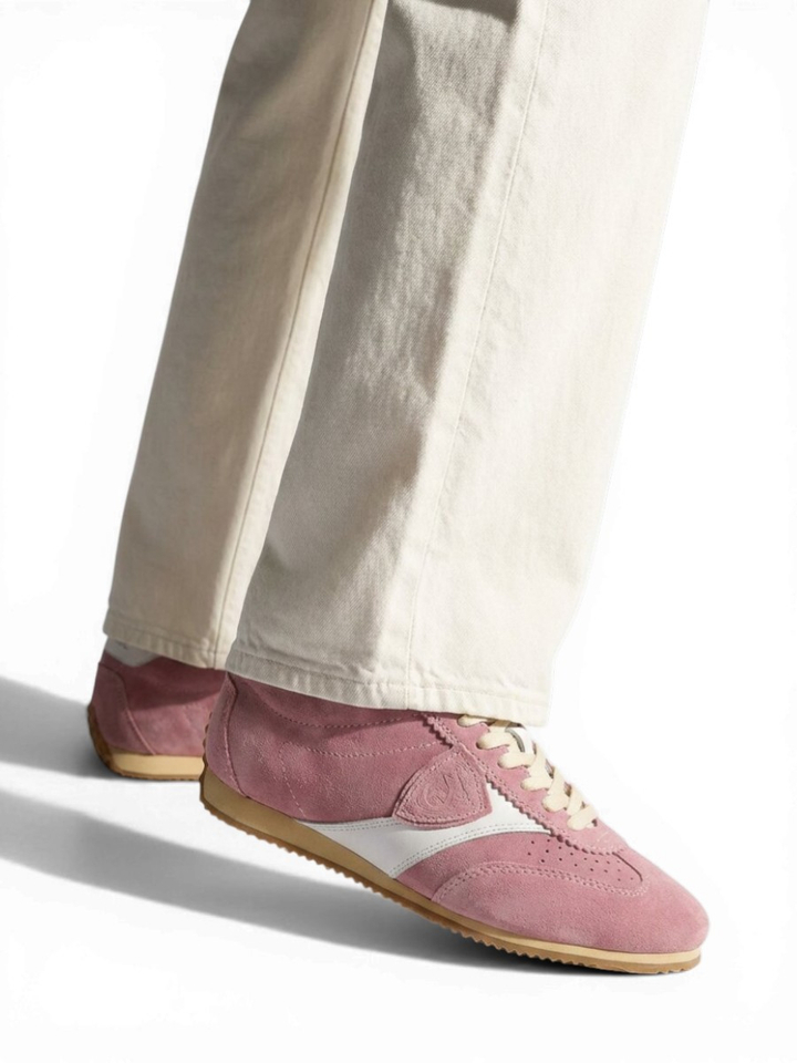 Roze lage sneakers met wit Philippe Model