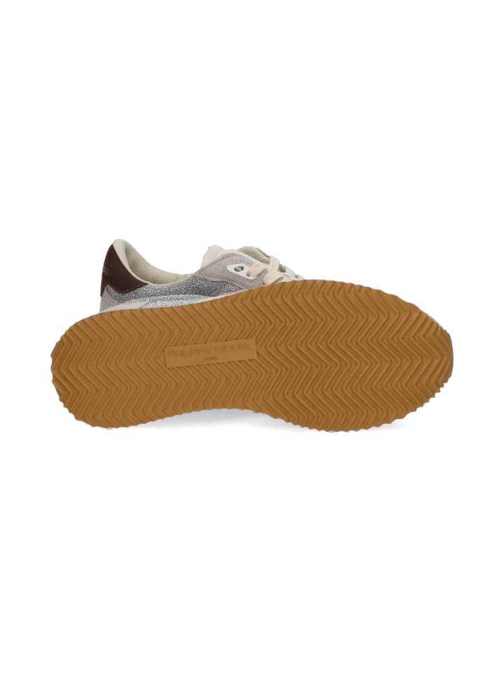 Lage sneakers met zilverkleurige glitter Philippe Model