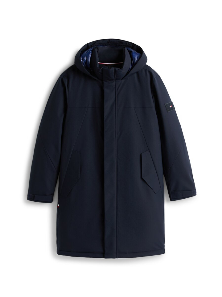 Donkerblauwe water afstotende jas Tommy Hilfiger