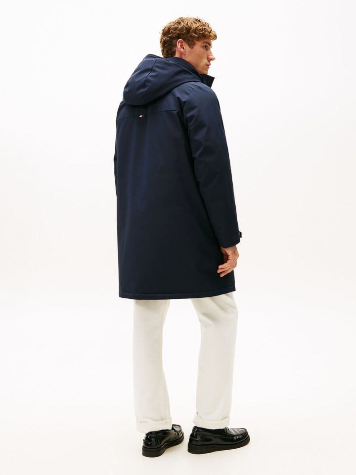 Donkerblauwe water afstotende jas Tommy Hilfiger