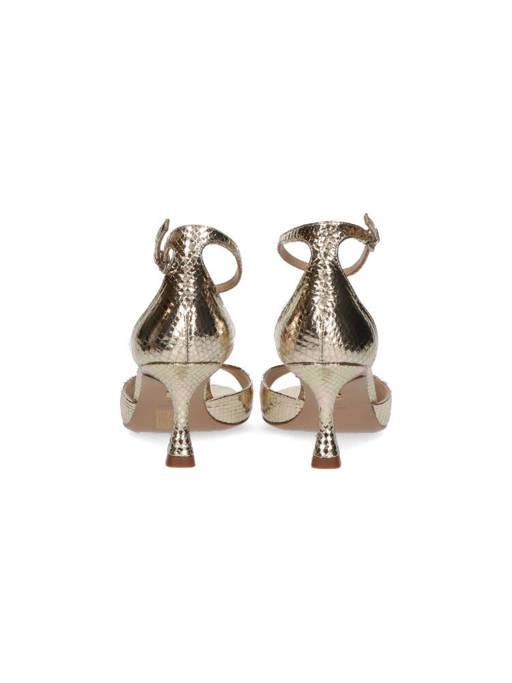 Gouden sandalen met hak Lola Cruz