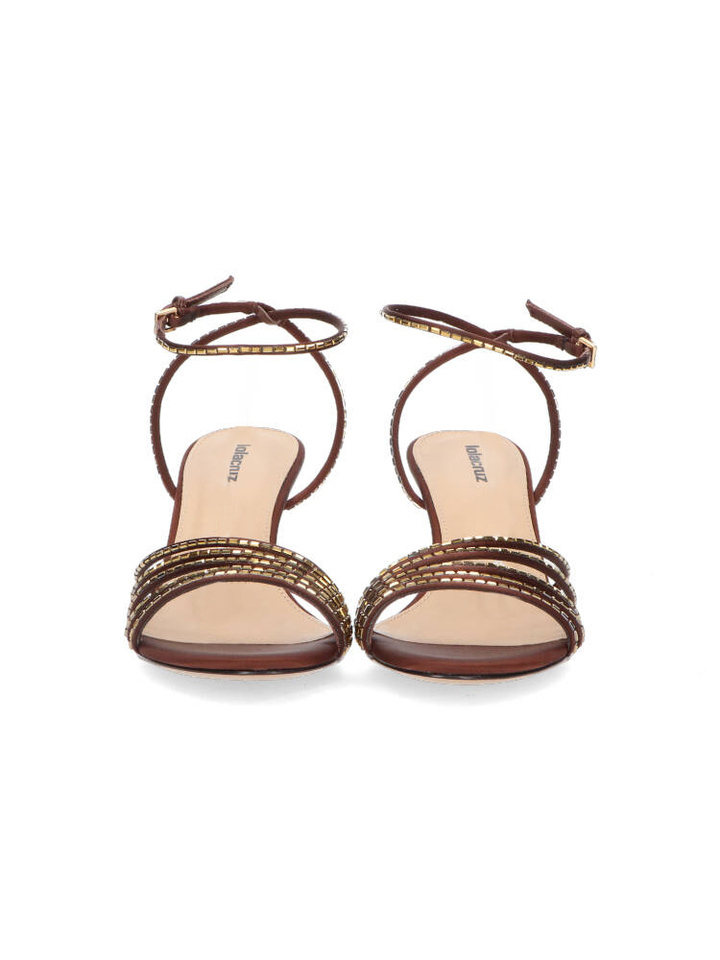Marron sandaal met hak Lola Cruz 