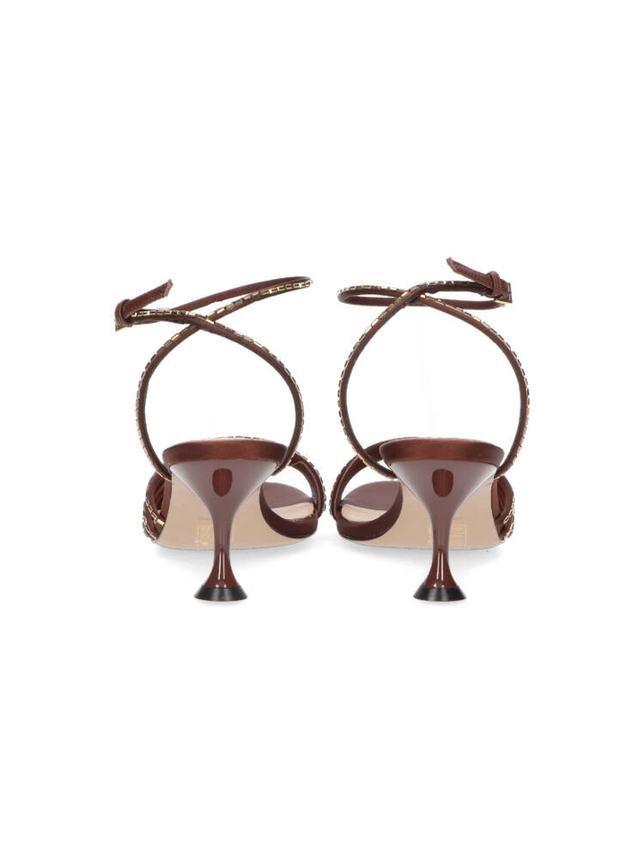 Marron sandaal met hak Lola Cruz 