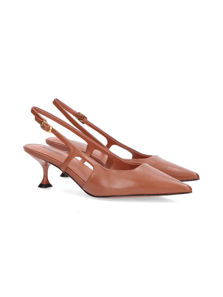Terracotta sandalen met hak Lola Cruz