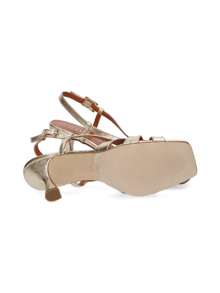 Metal carrara sandalen met hak Rianne
