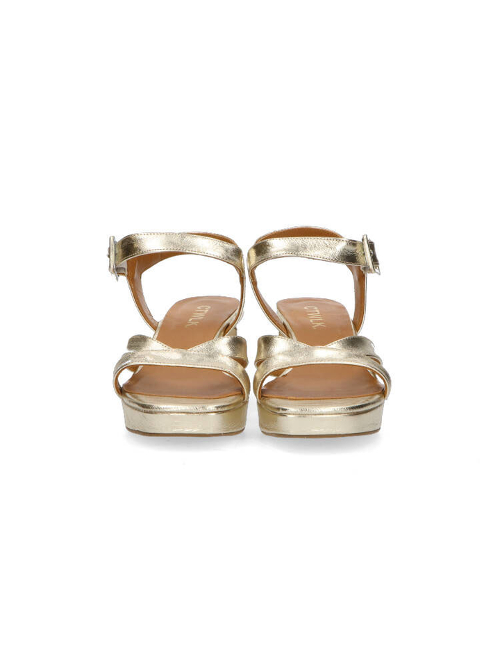 Metal carrara sandalen met hak Rellen Catwalk 