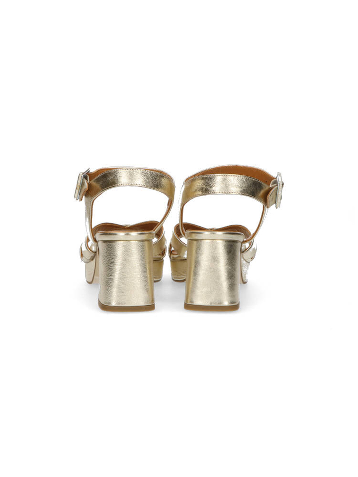 Metal carrara sandalen met hak Rellen Catwalk 
