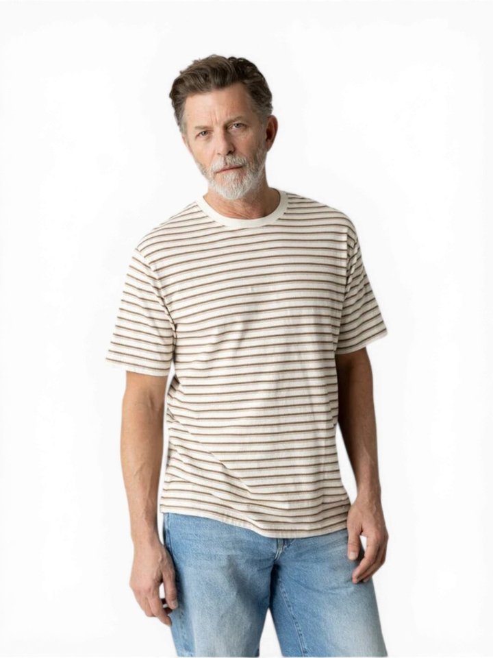 Beige T-shirt met strepen Mos Mosh 
