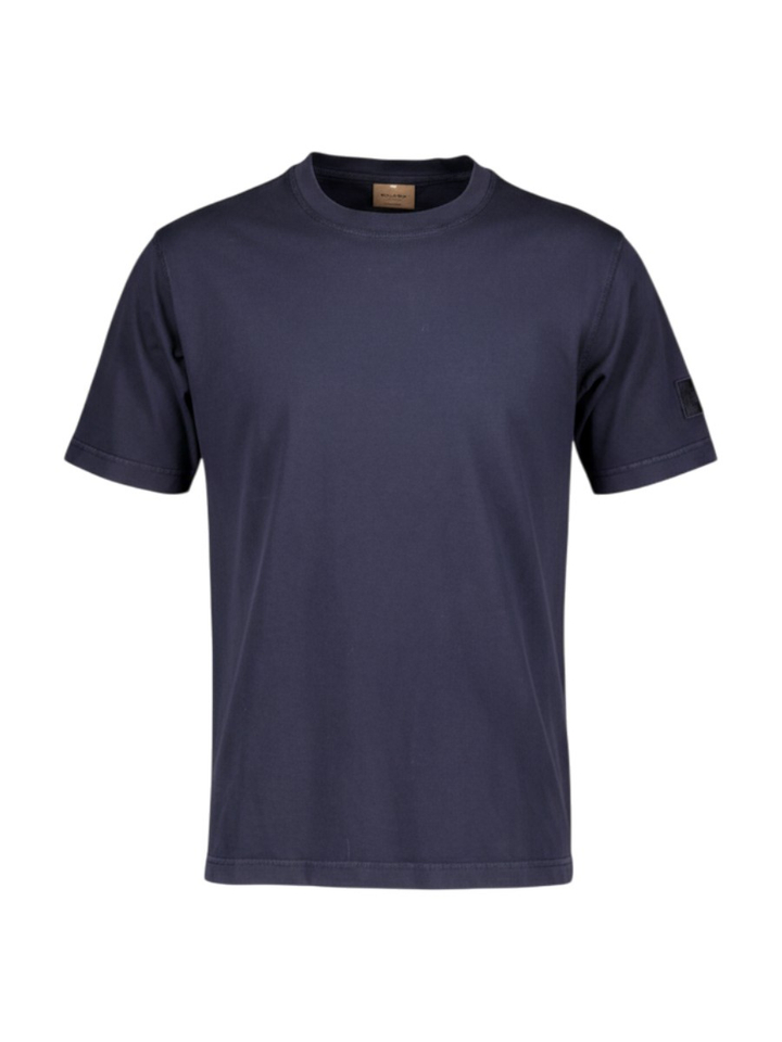 Donkerblauwe katoenen T-shirt Mos Mosh 