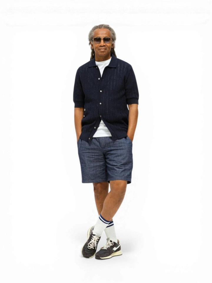 Donkerblauwe short Mos Mosh