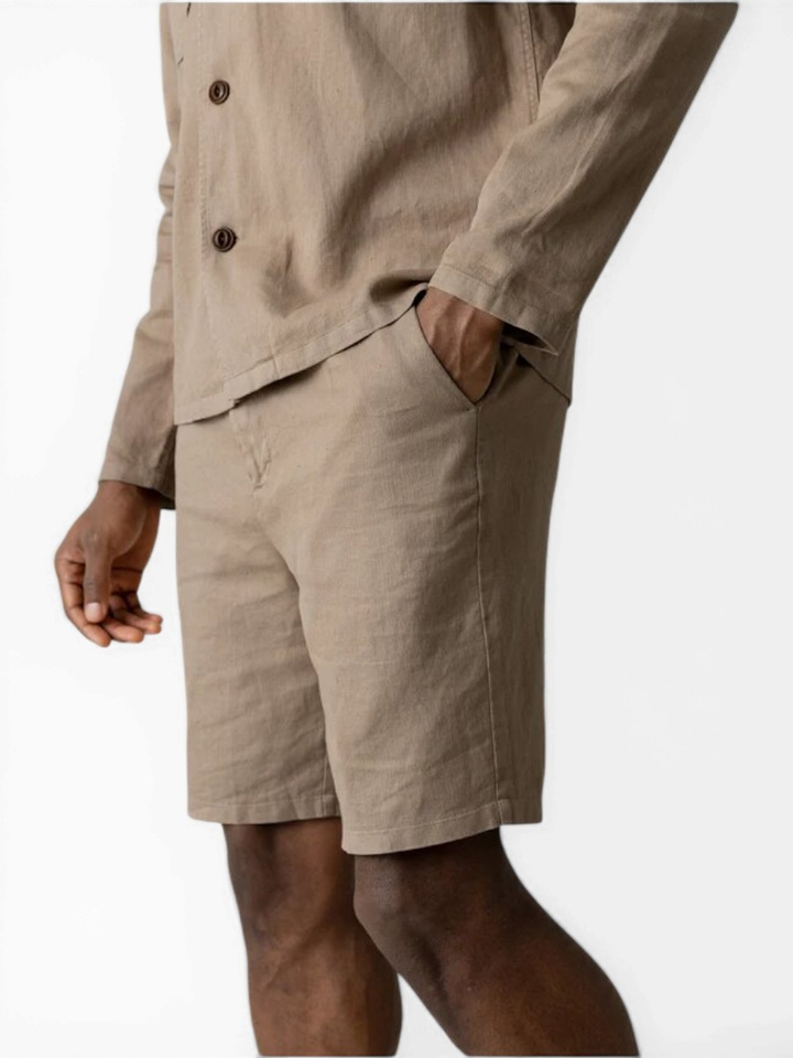Beige linnen short Mos Mosh 