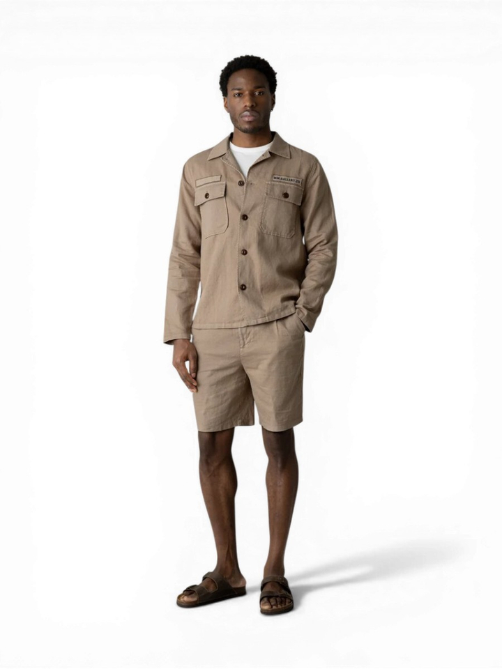 Beige linnen short Mos Mosh 