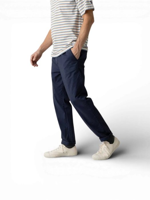 Donkerblauwe geklede broek Mos Mosh