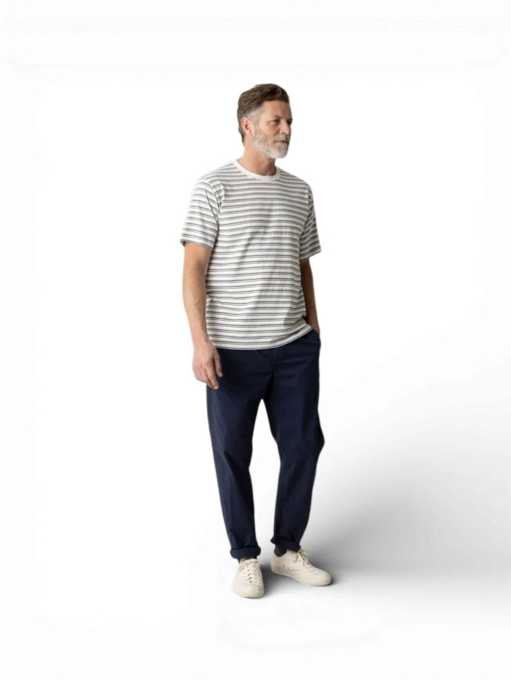 Donkerblauwe geklede broek Mos Mosh 