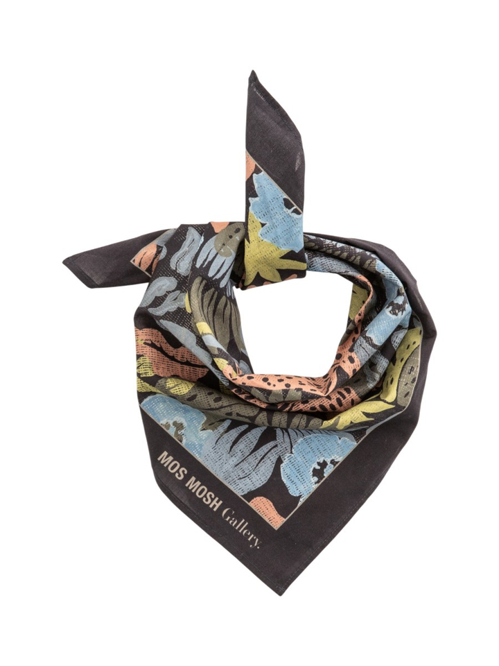 Donkerblauwe sjaal met print Mos Mosh