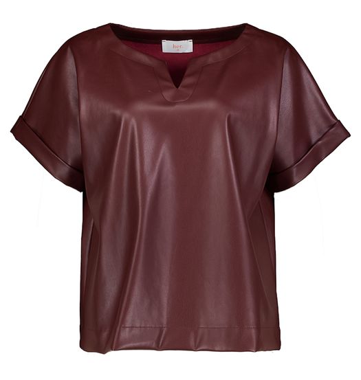 Bordeaux lederlook top Lahia Her