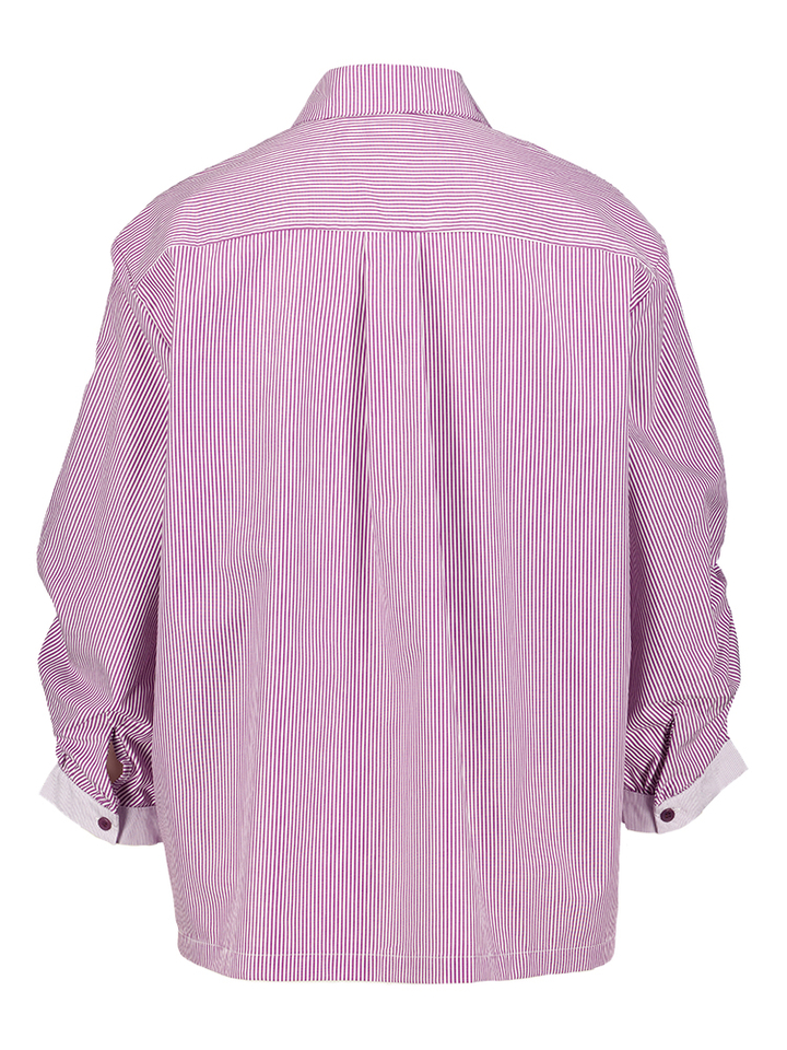 Rode gestreepte blouse met knoopsluiting Geona HER