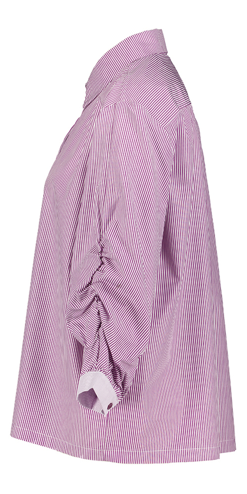 Rode gestreepte blouse met knoopsluiting Geona HER