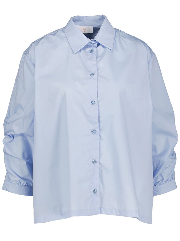 Blauwe blouse met knoopsluiting Geona HER