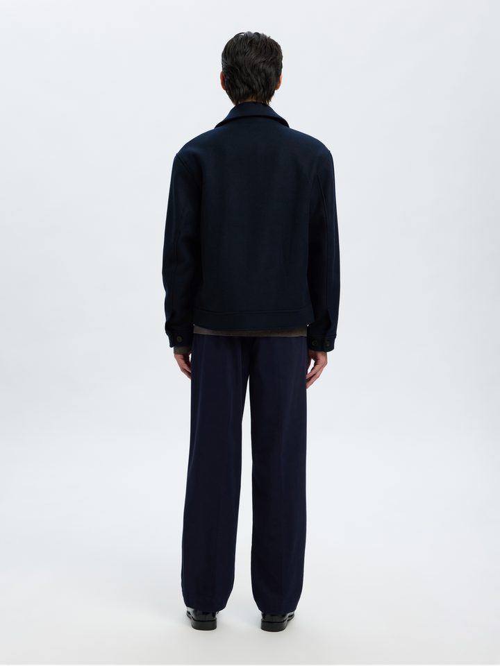 Donkerblauwe geklede jas Selected Homme