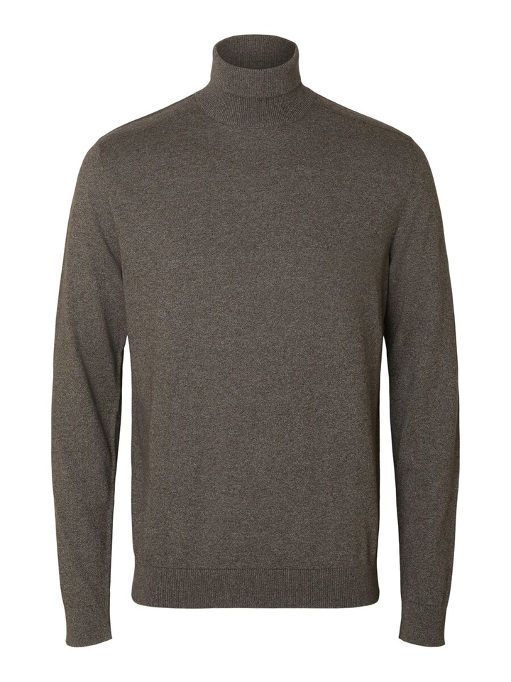Bruine trui met rolkraag Selected Homme