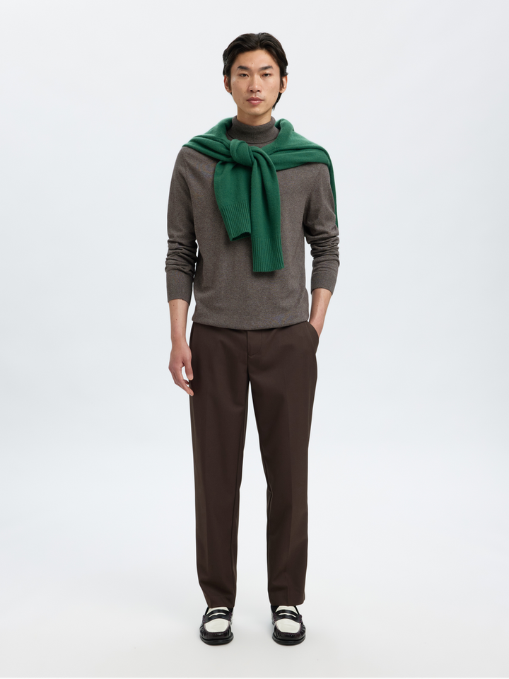 Bruine trui met rolkraag Selected Homme