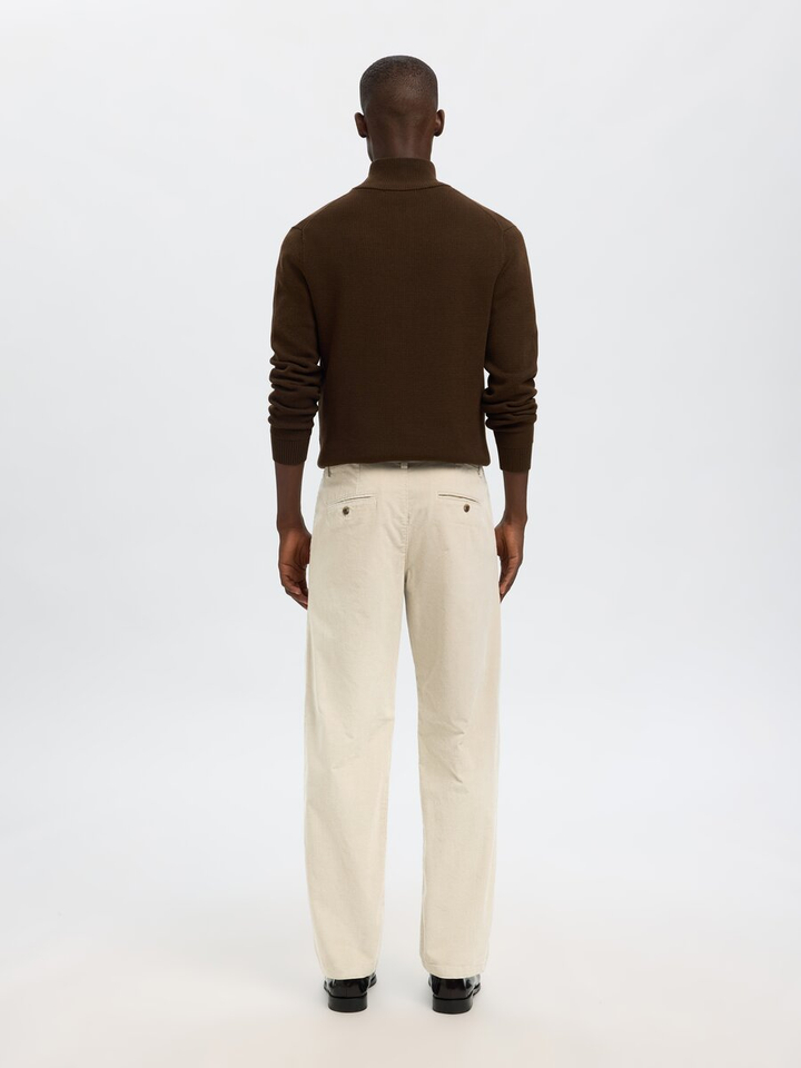 Beige ribfluwelen broek Selected Homme