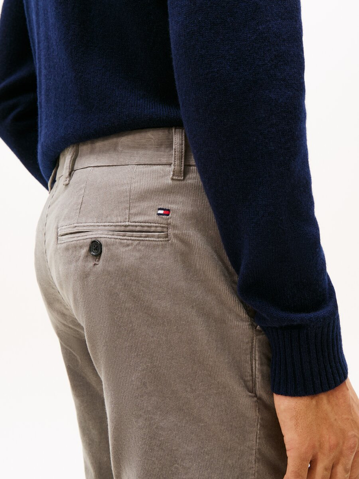Grijze ribfluwelen broek Denton Tommy