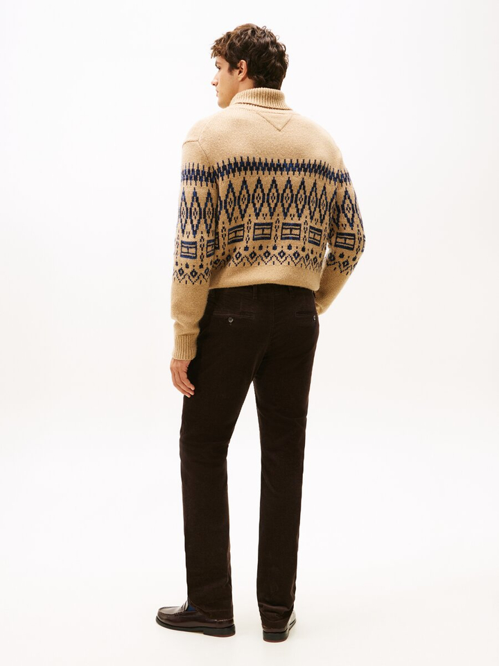 Donkerbruine ribfluwelen broek Denton Tommy