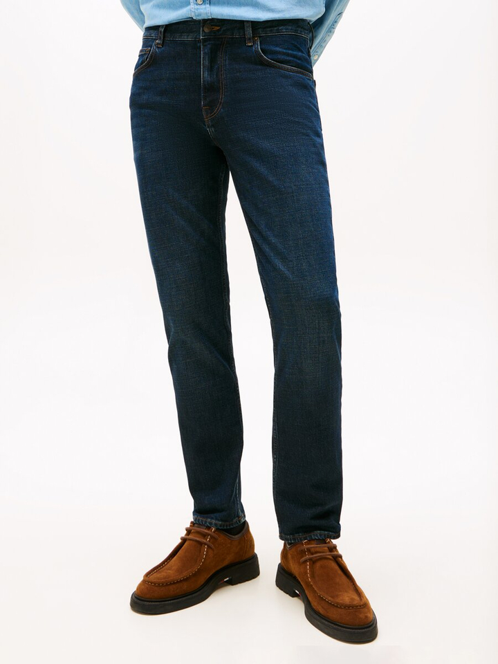 Donkerblauwe slim fit jeans Tommy