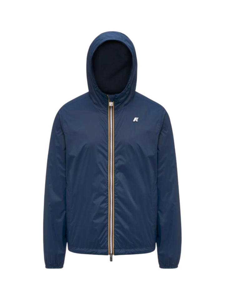 Donkerblauwe omkeerbare jas K-way 