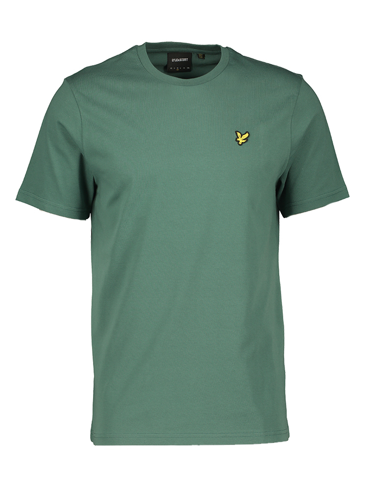 Groene katoenen t-shirt met logo Lyle & Scott