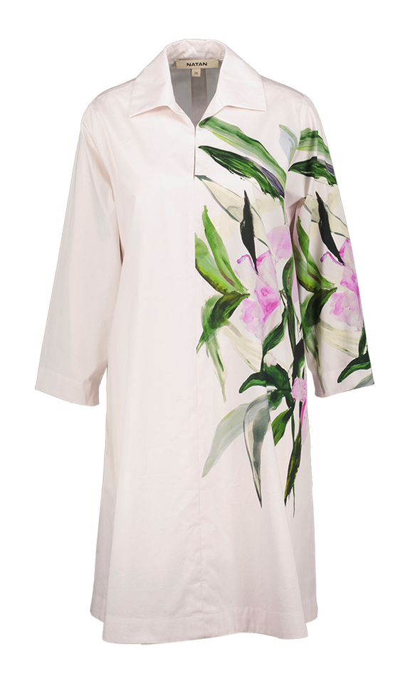 Roze jurk met bloemenprint Ezza Natan 