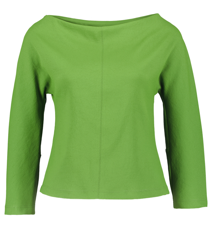 Groene bloes met boothals Natan