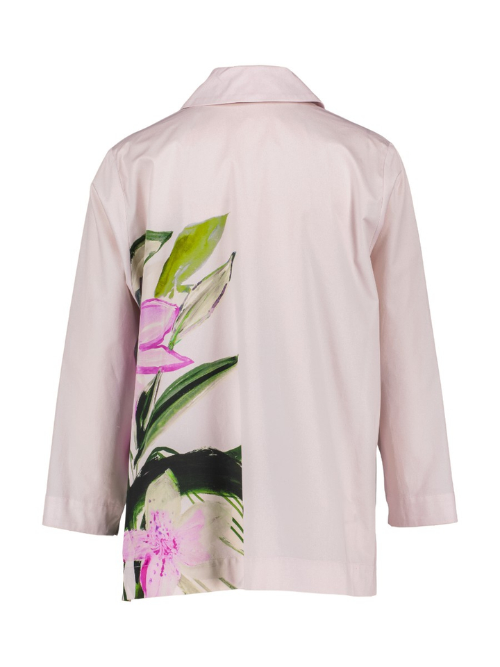 Witte bloes met bloemenprint 
