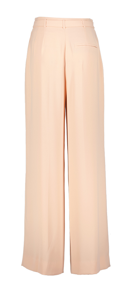 Lichtroze geklede broek met bandplooi Eclair Natan 