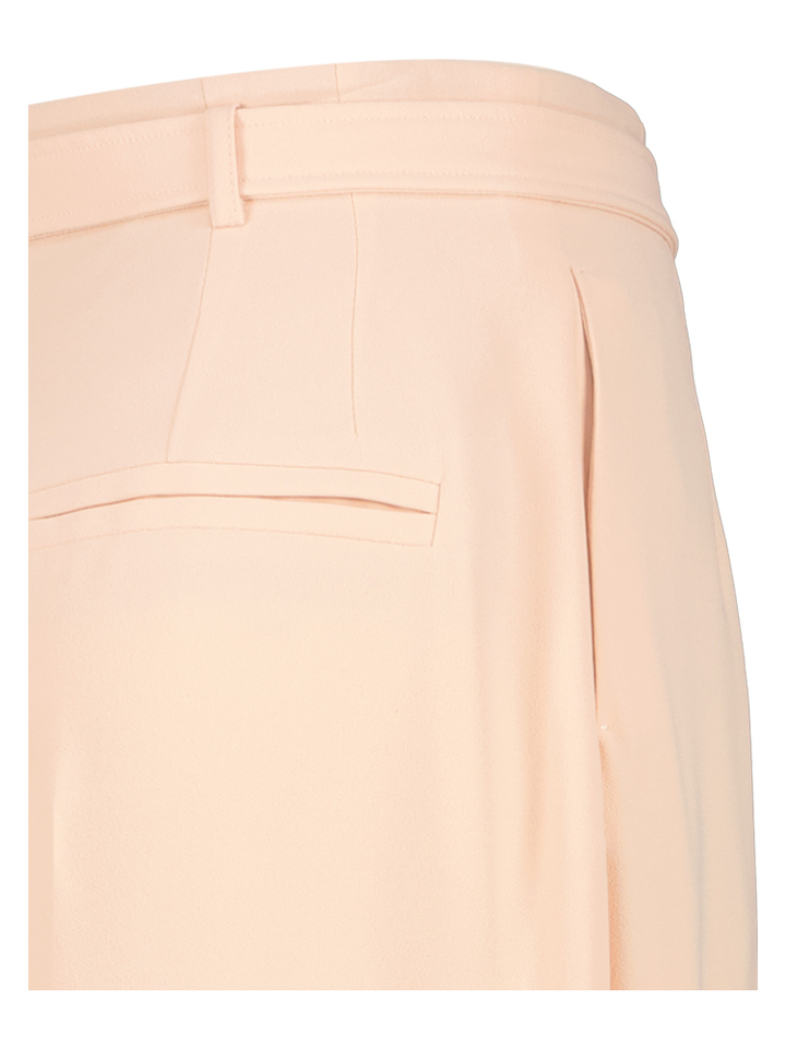 Lichtroze geklede broek met bandplooi Eclair Natan 