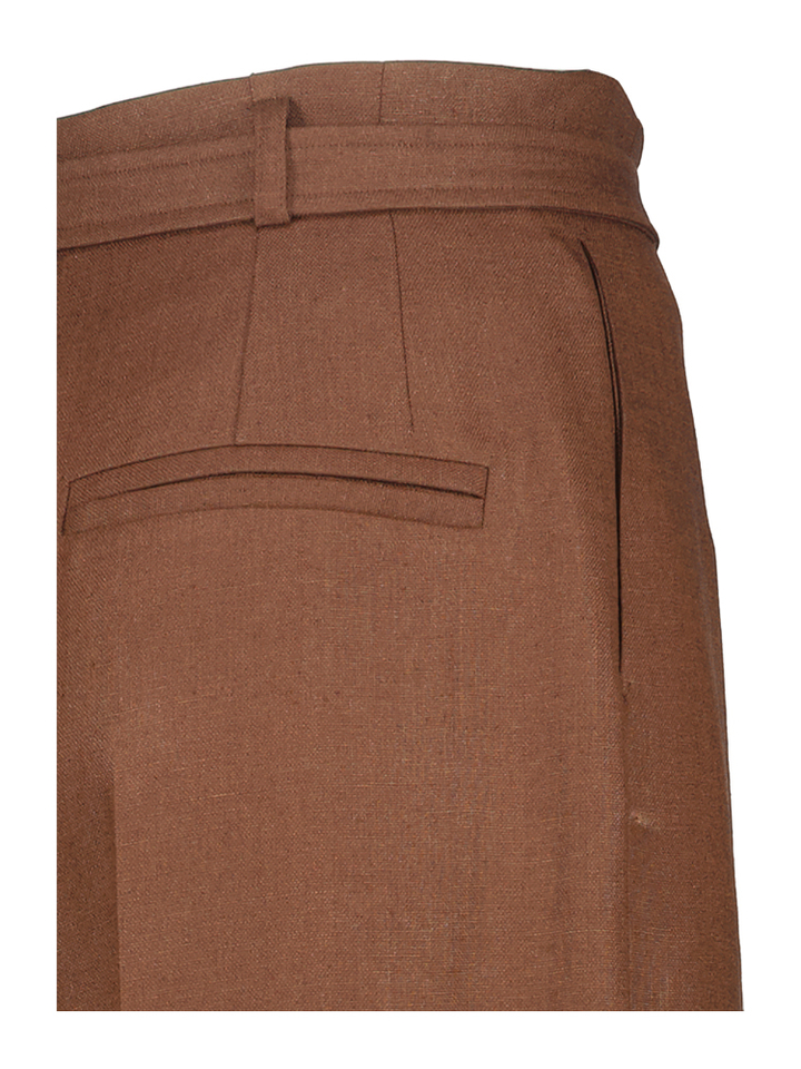Donkerbruine geklede broek Eclair Natan