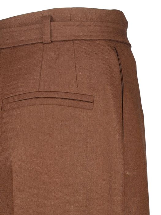 Donkerbruine geklede broek Eclair Natan