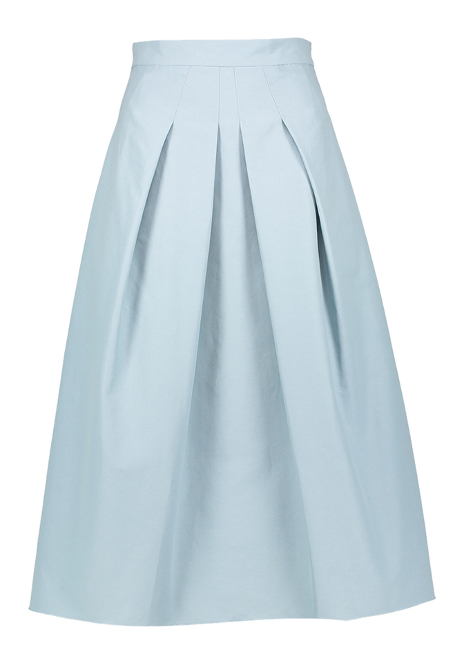 Blauwe rok met bandplooi Epi Natan