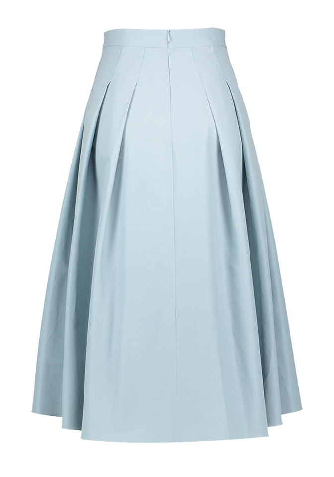 Blauwe rok met bandplooi Epi Natan