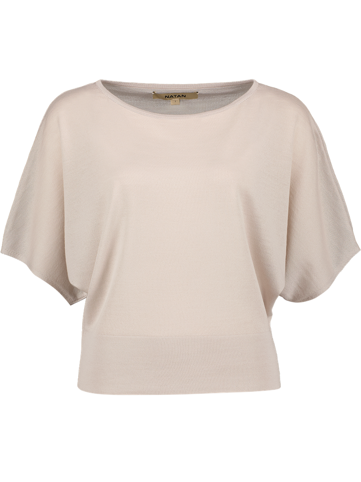 Beige trui in merino wol Nobo Merinos Natan 